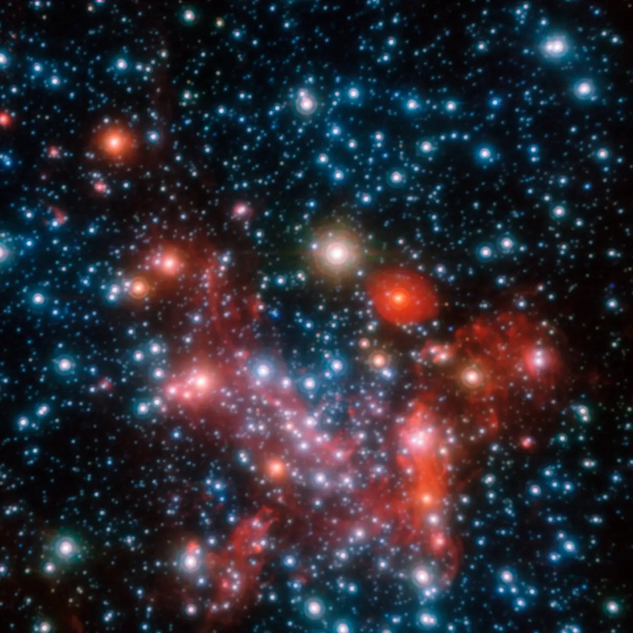 La region du centre de la Voie lactee, tres dense en etoiles, dans la direction du Sagittaire.